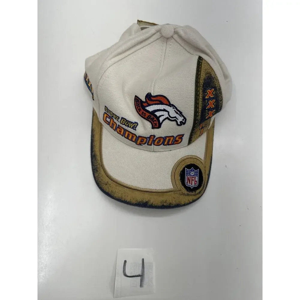 Logo Athletic NFL Hat Super Bowl XXXIII Champions Denver Broncos Back 2 Back VTG